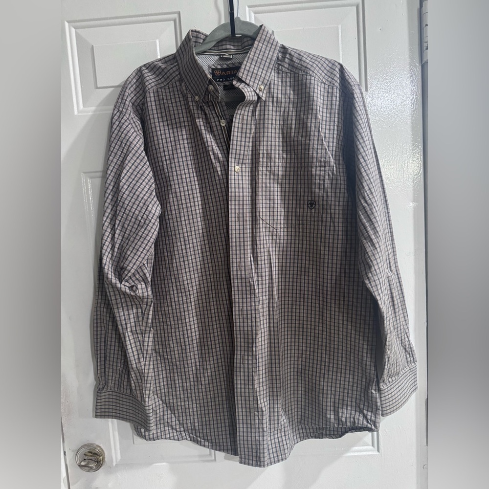 Ariat Men's Black and White Plaid Shirt